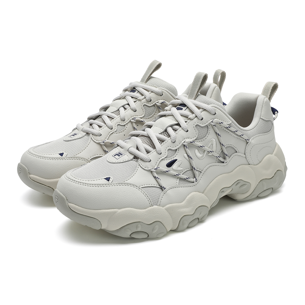FILA Низкие повседневные туфли мужские серо-коричневые — ярко-серые, цвет Bright Gray — фото 3