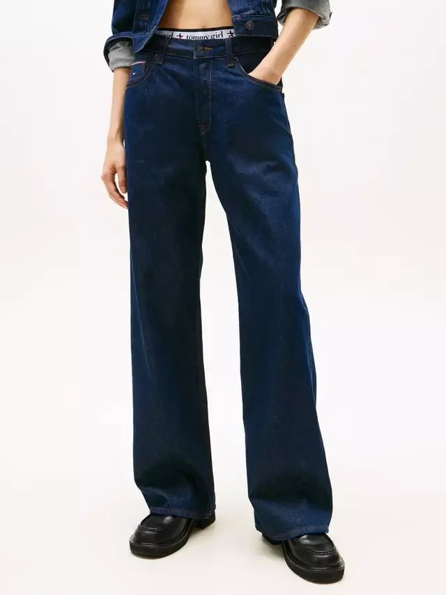Джинсы Tommy Jeans Mia свободного кроя прямого кроя, темно-синие Tommy Hilfiger