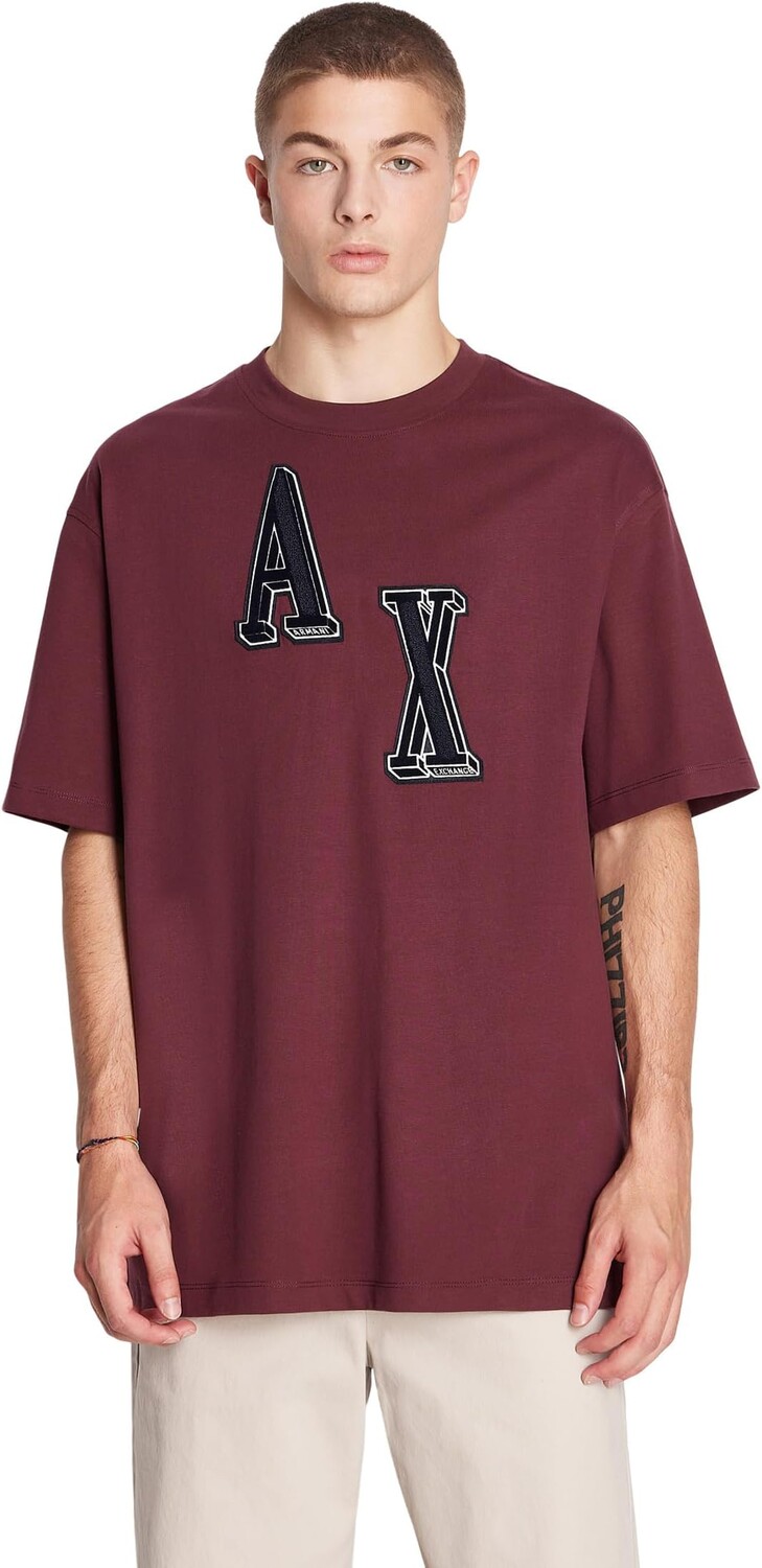 

Футболка с логотипом Collegiate AX Armani Exchange, цвет Vineyard Wine