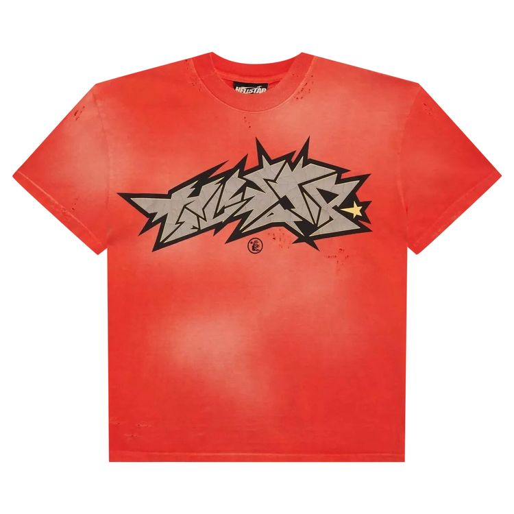 

Футболка Hellstar Crack Print T-Shirt Red, красный