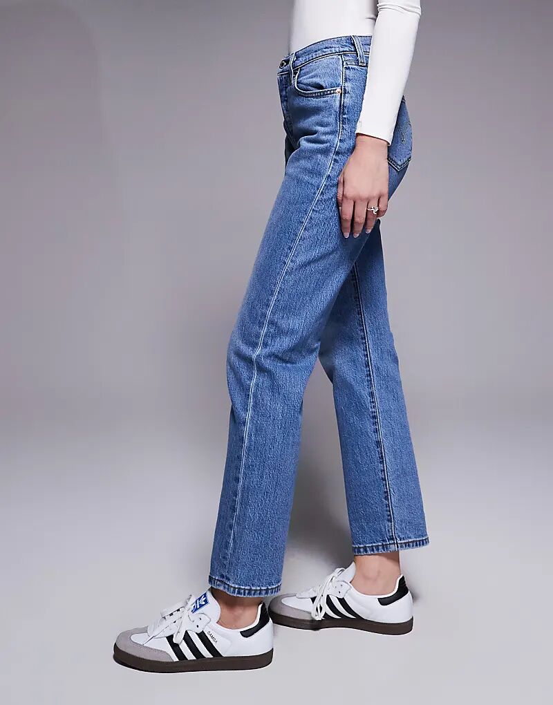 Джинсы Levi's 501 прямого кроя, средне-синего цвета — фото 2