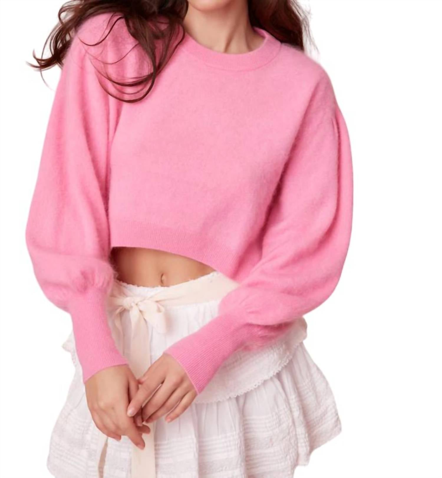 

Свитер-пуловер Candela в цвете French Pink LoveShackFancy