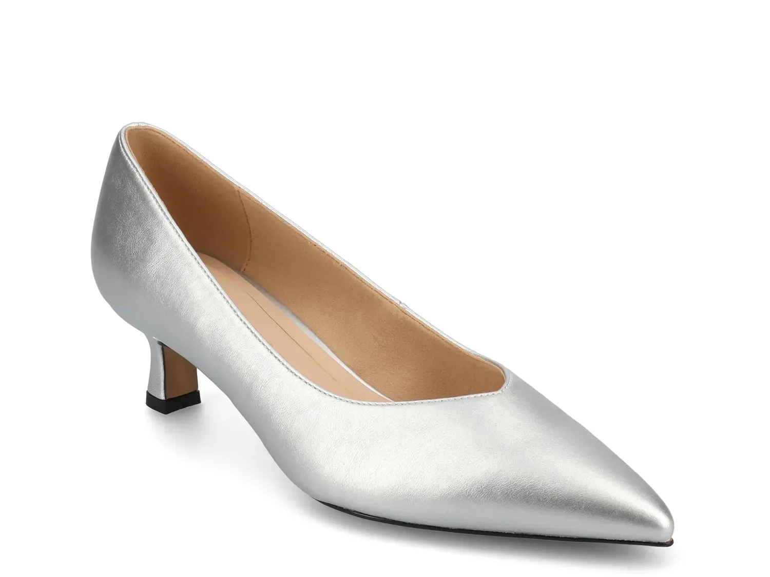 Journee Collection Туфли-лодочки Pammie Pump из коллекции Journee, серебристый металлик