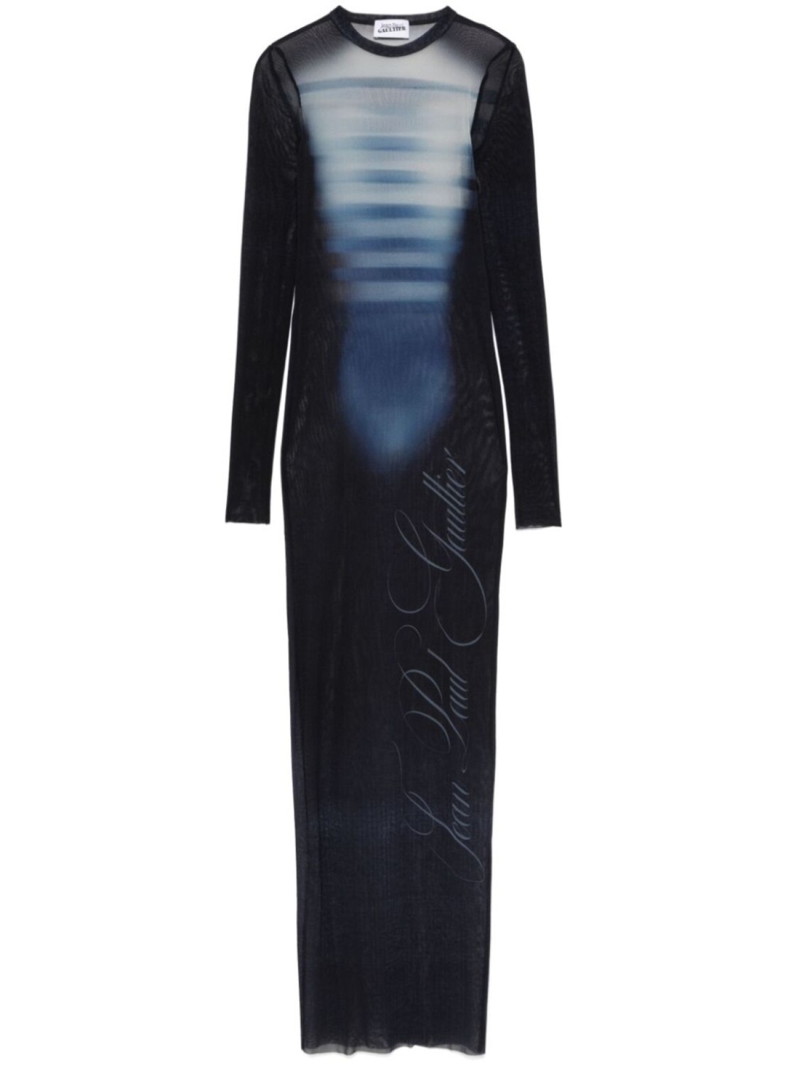 

Сетчатое платье макси Jean Paul Gaultier, синий