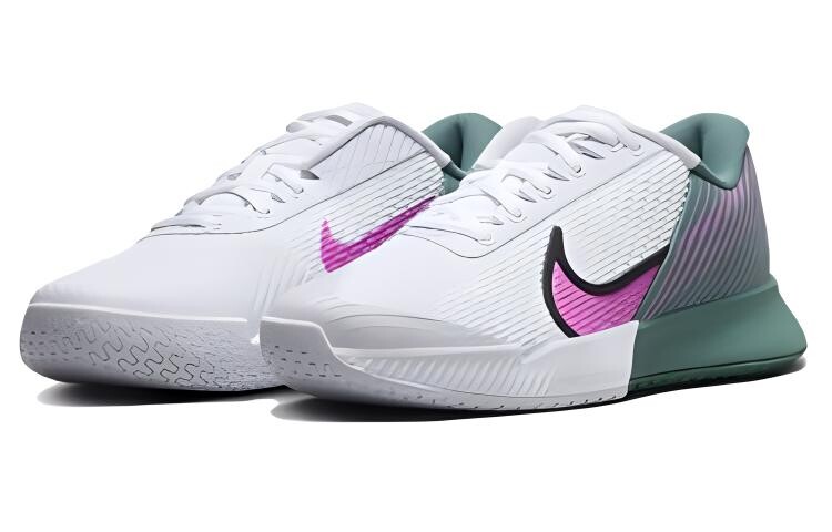 Теннисные кроссовки Air Zoom Vapor Pro 2 женские с низким верхом Nike, цвет White/Whimsical Pink/Double Coast Blue/Black — фото 2