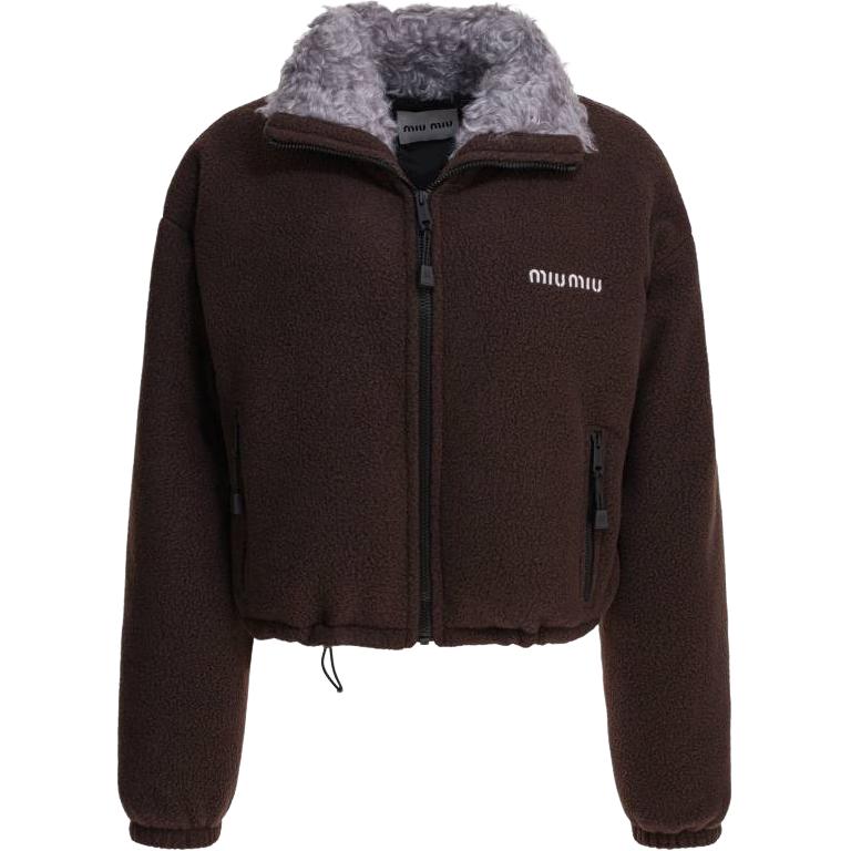 

MIU MIU Коричневая пуховая куртка для женщин, Brown