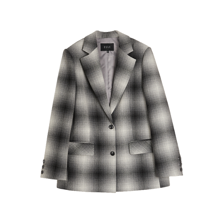 

ELLE Женский деловой костюм серый в клетку