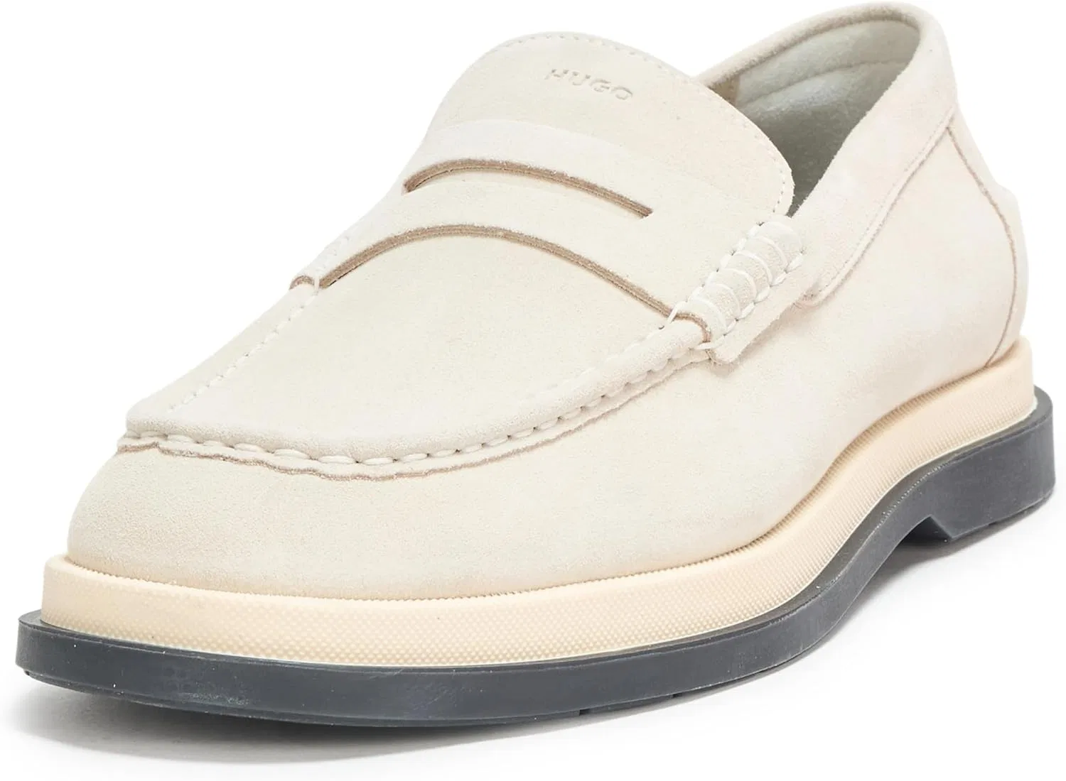 Мокасины из замши HUGO, Soft Cream