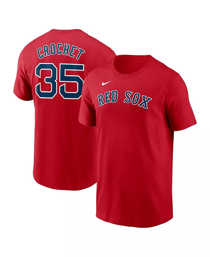 

Мужская футболка Garrett Crochet Boston Red Sox с именем и номером, красная Nike