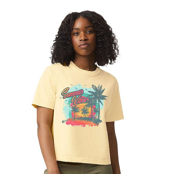 

Футболка Summer vibes vintage расслабленного кроя кроп Simply Sage Market, Butter, Зеленый, Футболка Summer vibes vintage расслабленного кроя кроп Simply Sage Market, Butter