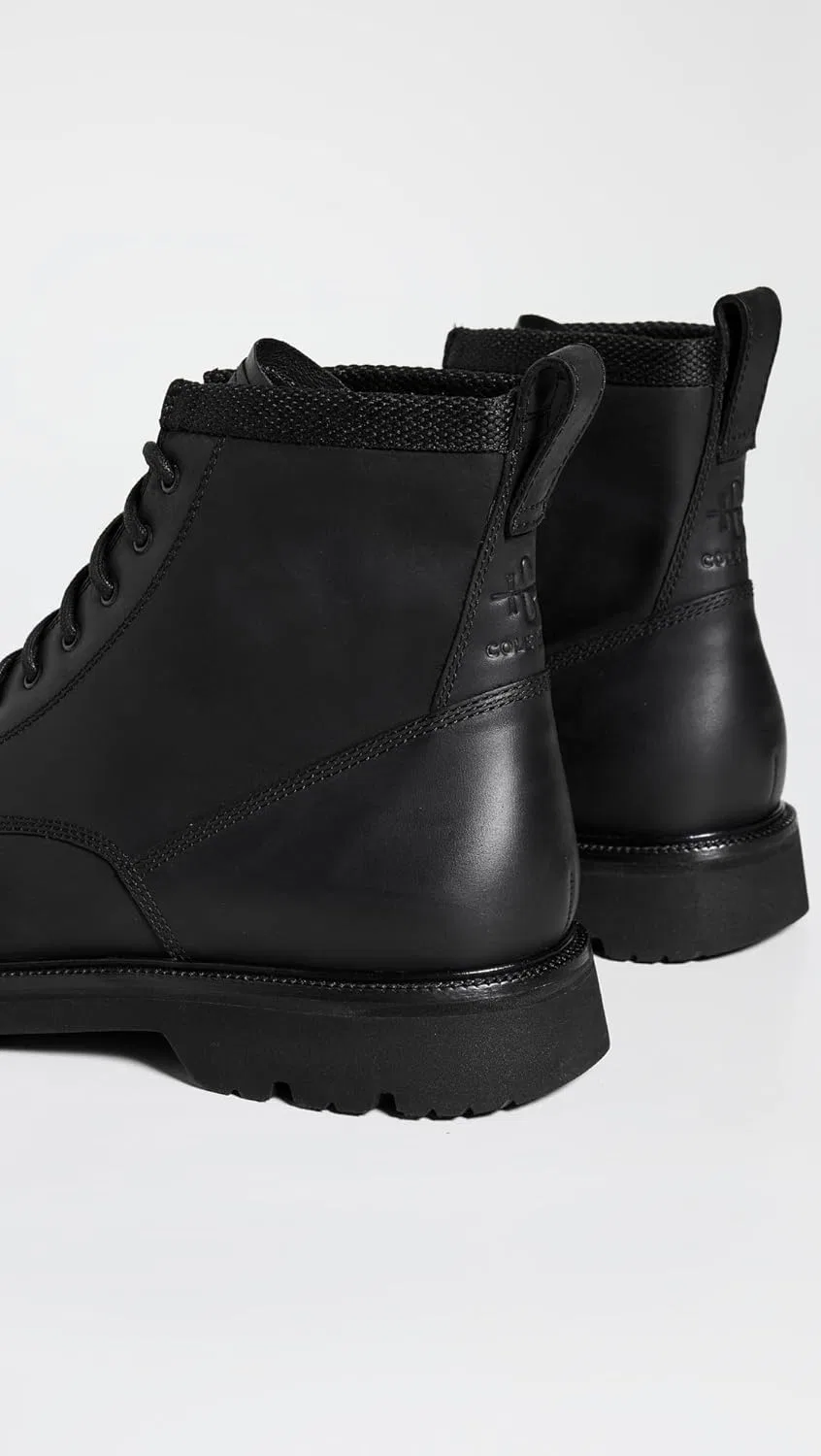 Мужские ботинки Cole Haan American Classics с гладким носком, Black Ivory Waterproof — фото 4