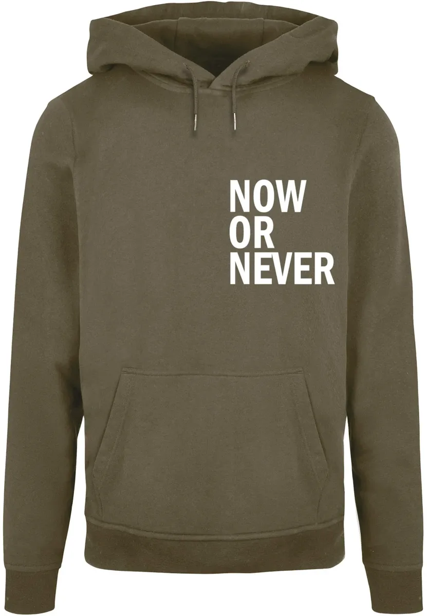 

Толстовка с капюшоном Merchcode " Merchcode Men's Now Or Never Basic Hoody", оливковый
