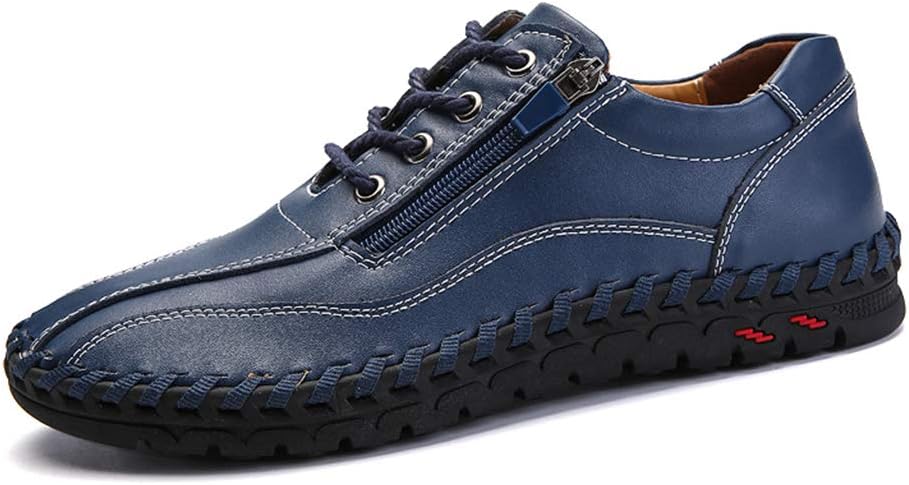 

Мужские мокасины UPShi для вождения из кожи, слипоны, повседневные туфли оксфорды UPIShi, синий