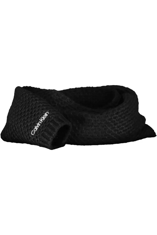

Черный женский шарф из альпаки Calvin Klein