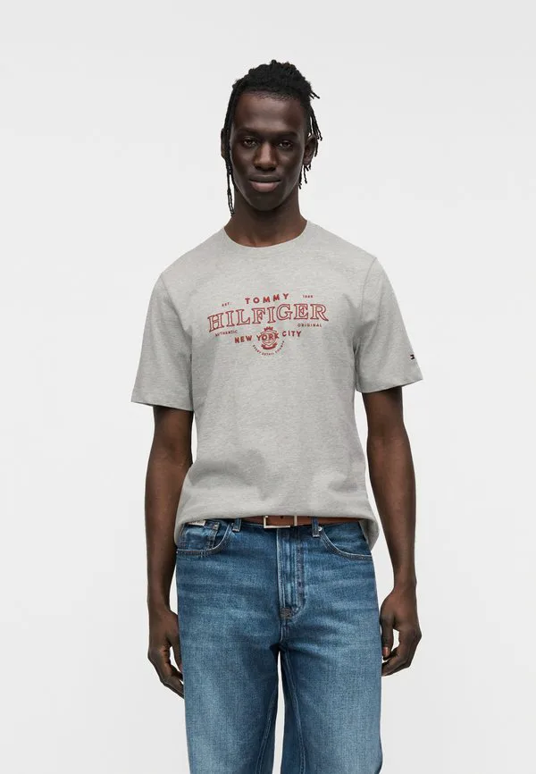 Футболка с графическим принтом и логотипом heritage Tommy Hilfiger, Light Grey Heather