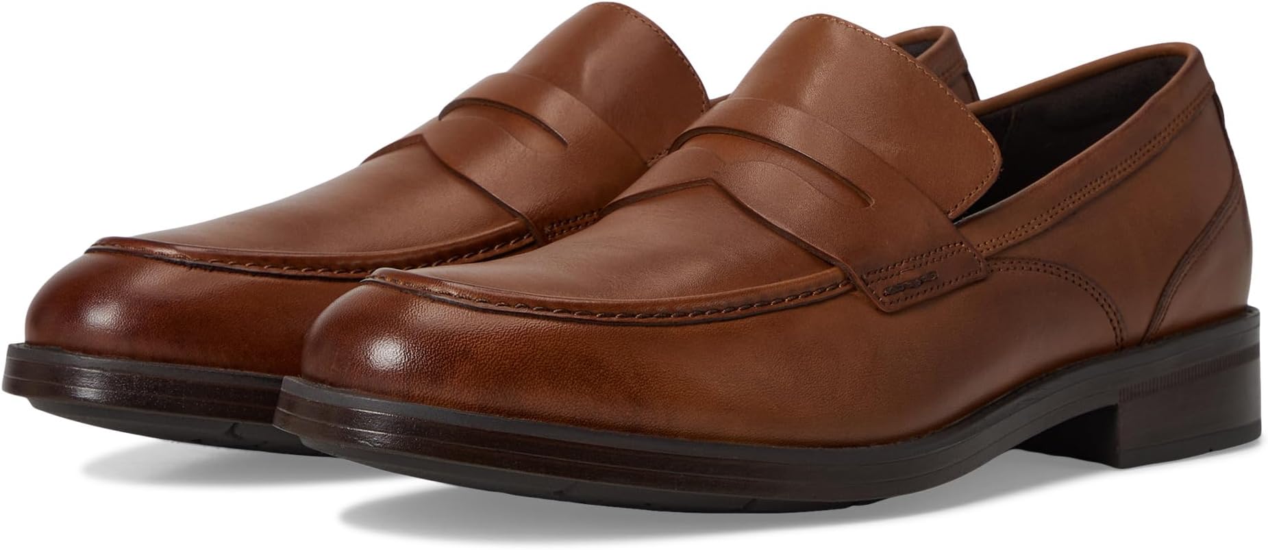 

Лоферы Cole Haan Newmark Grand Penny Loafers, цвет British Tan/Dark Brown