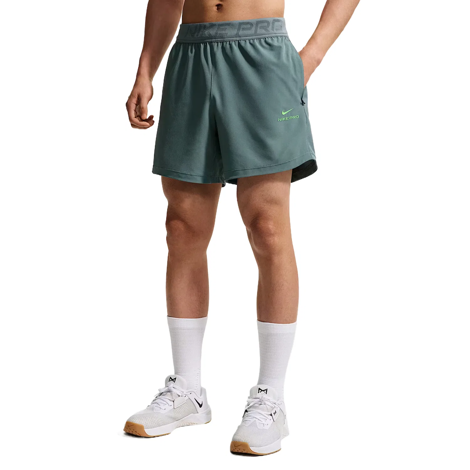 Шорты мужские Pro Training Dri-FIT 6" Nike, Mineral Slate Blue/Impact Green