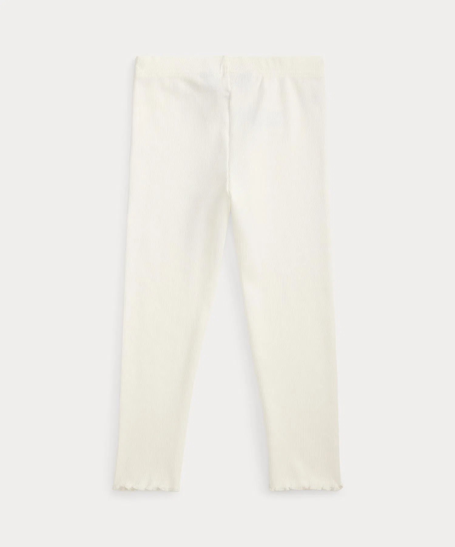 Детские хлопковые леггинсы POLO RALPH LAUREN CHILDRENSWEAR белые — фото 2