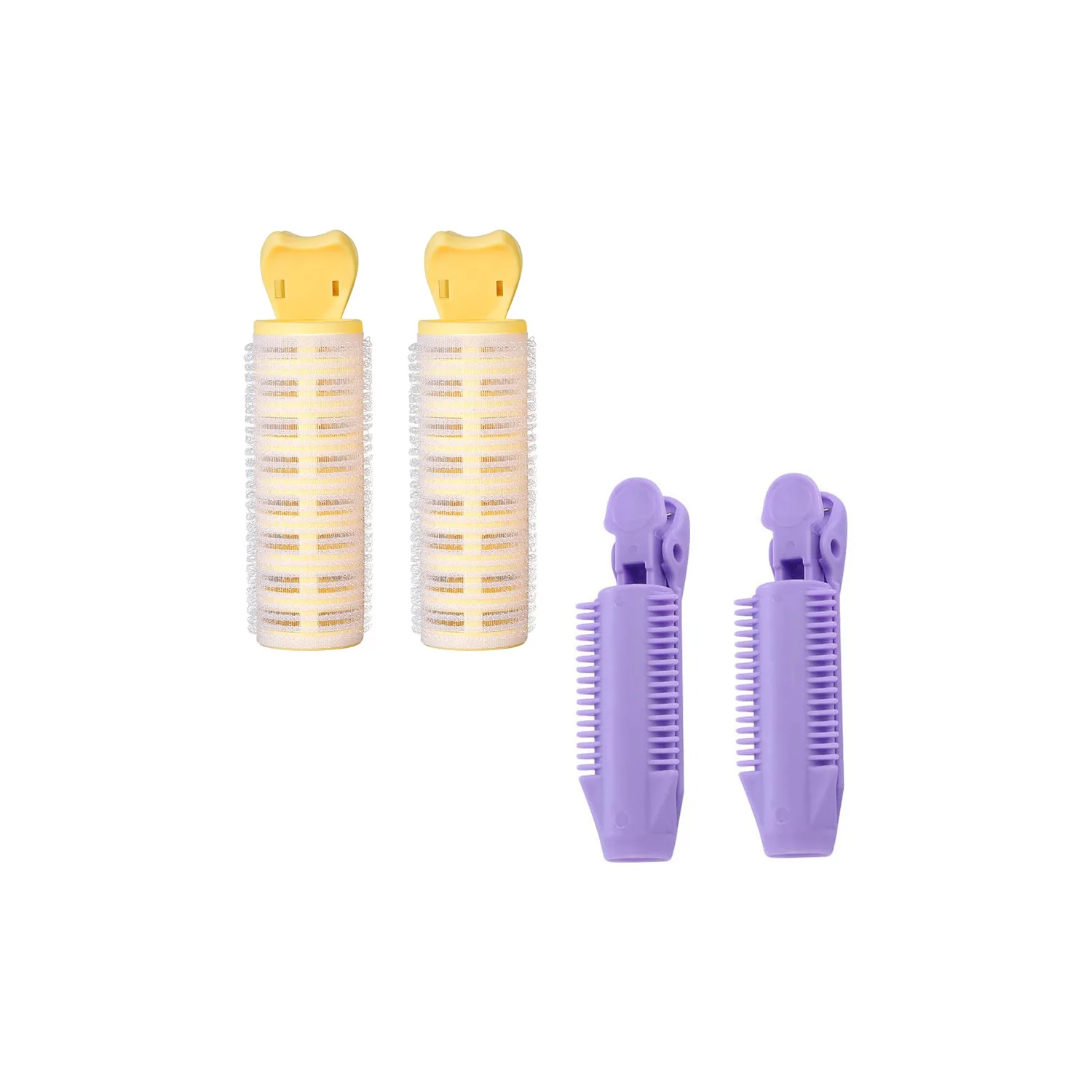Женские заколки для волос HANYUDIE, 4-Piece Set High Cranial Top Volumizing Clip[Yellow+Purple]