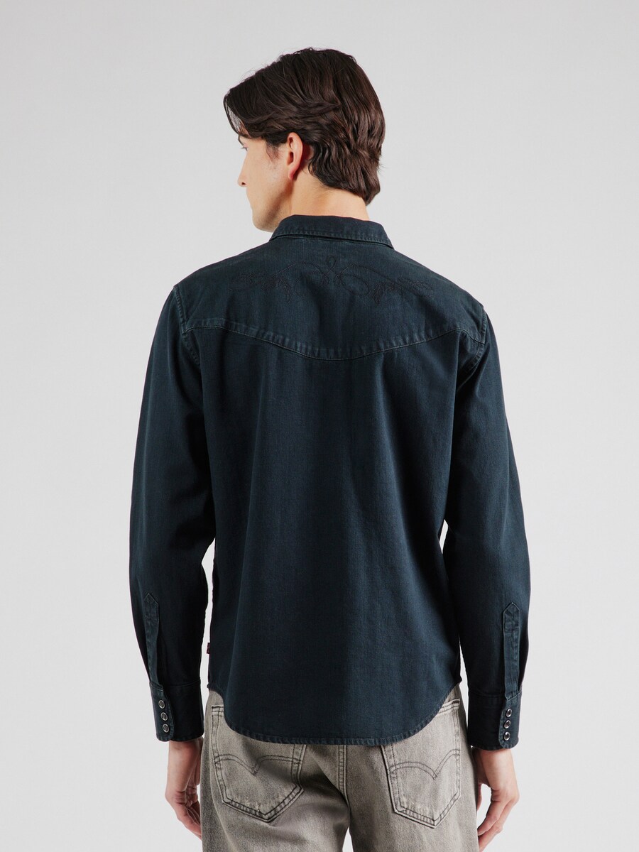 Рубашка на пуговицах классического кроя LEVI'S  Smiley Western Shirt, Black Denim — фото 4