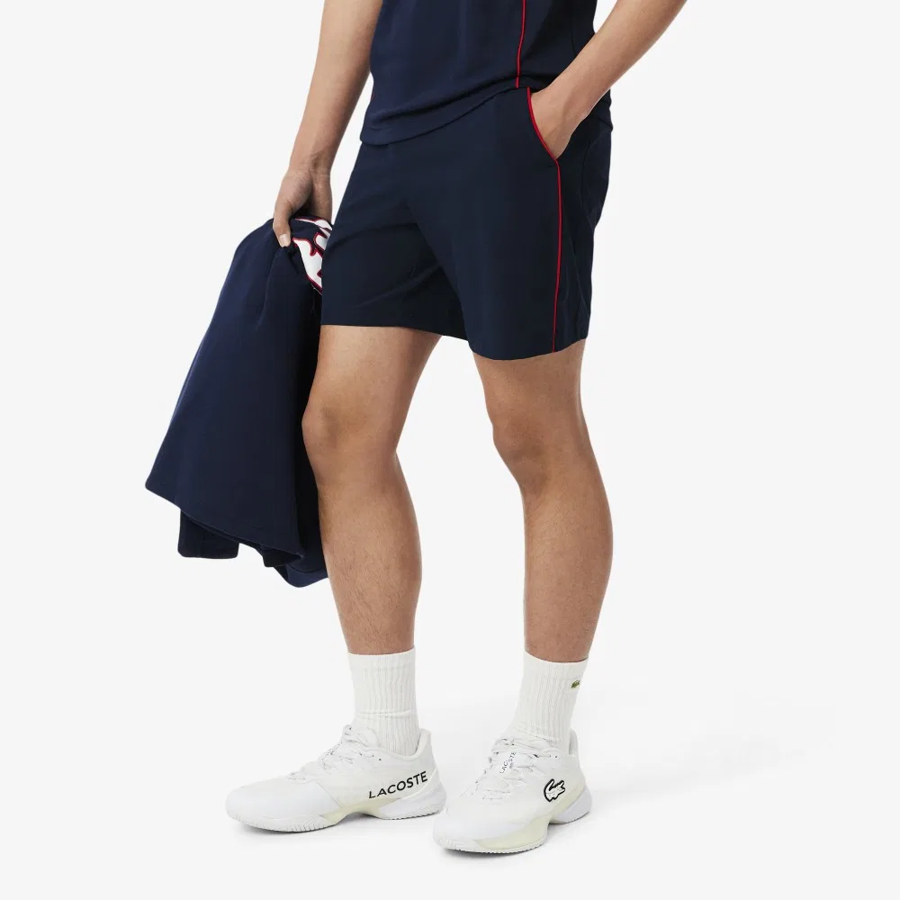Мужские теннисные шорты French Teams тёмно-синие от Lacoste — фото 2