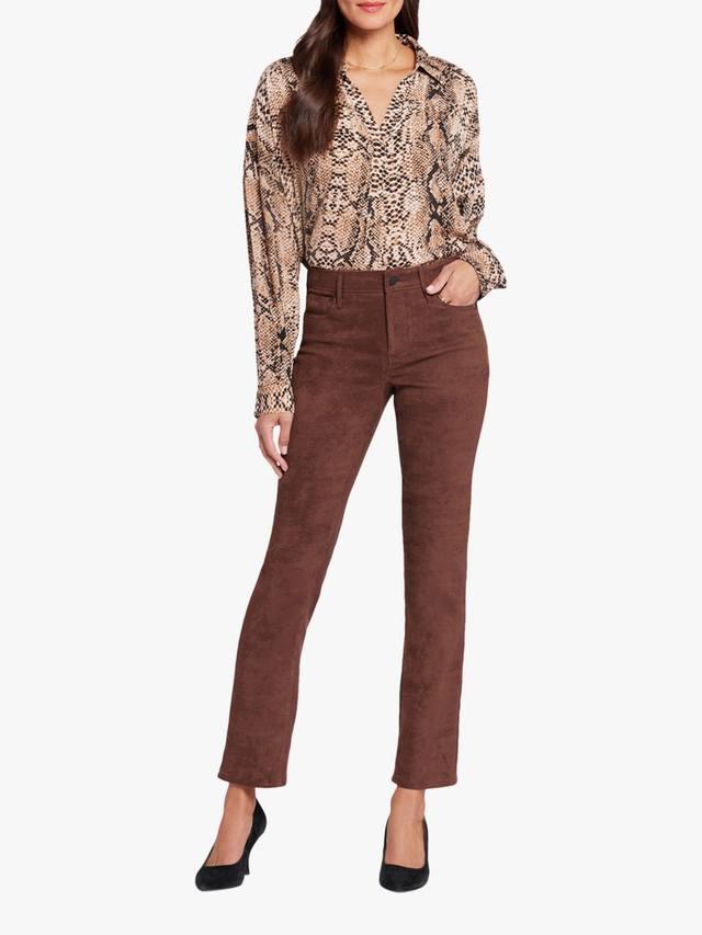 

Штаны Sheri Slim из искусственной замши NYDJ, Dark Chocolate