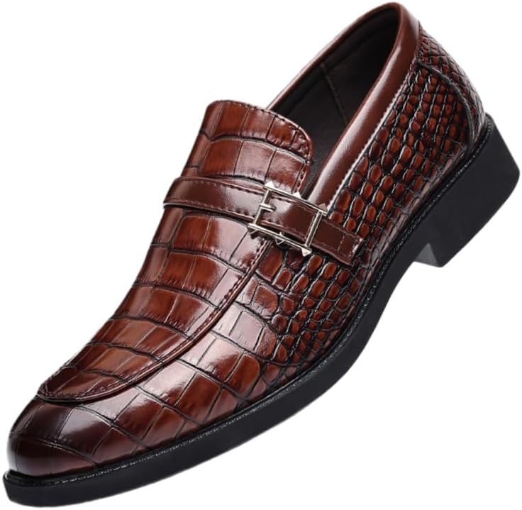 

Мужские деловые кожаные туфли - модные и повседневные, подходят для всех сезонов, резиновые Fusecottc, темно-коричневый