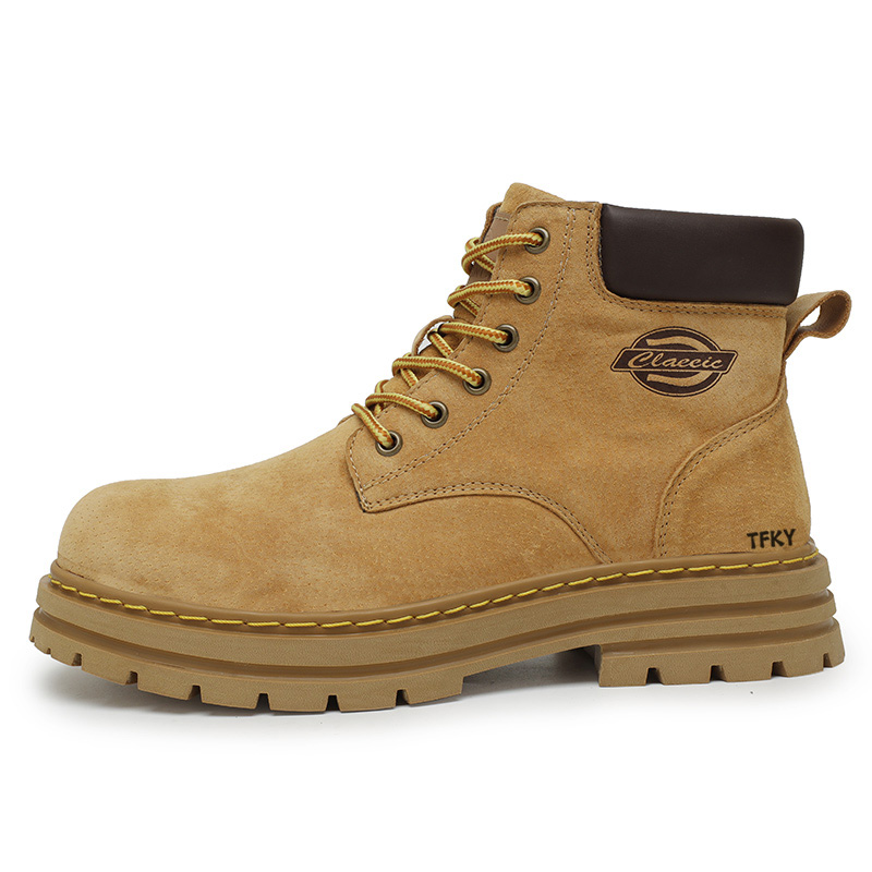 

TFKY Мужские коричневые туфли Martin Boots / Черные туфли / Коричневые с флисом / С черной флисовой подкладкой