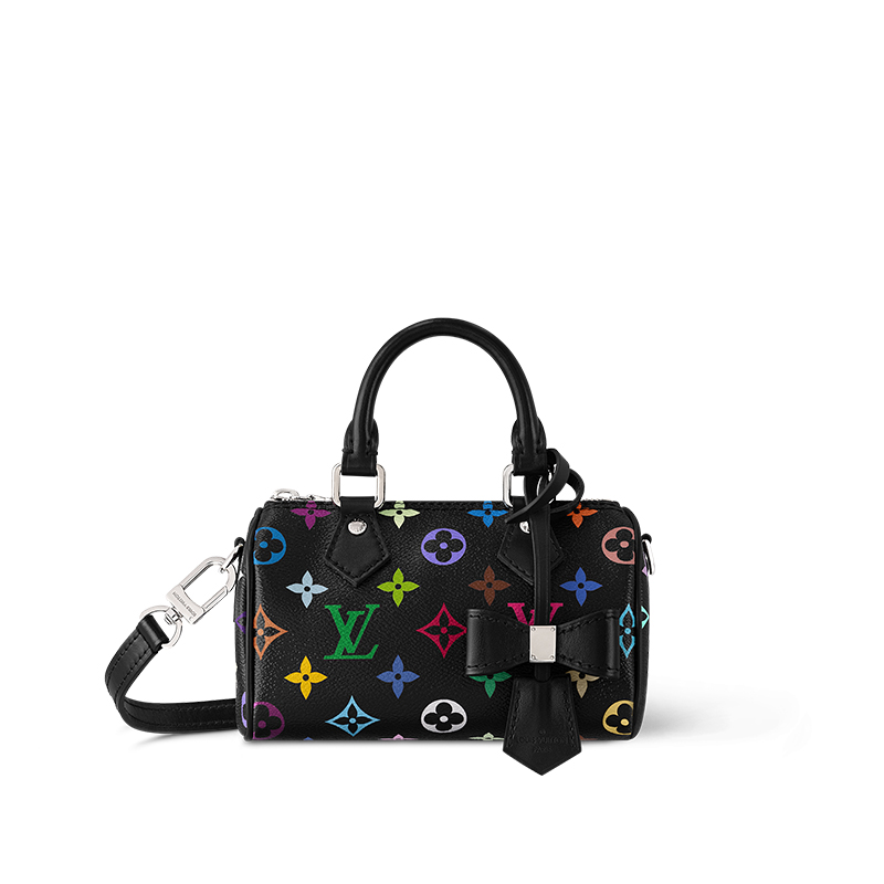 

LOUIS VUITTON Сумка кросс-боди Takashi Murakami Nano Speedy черная разноцветная