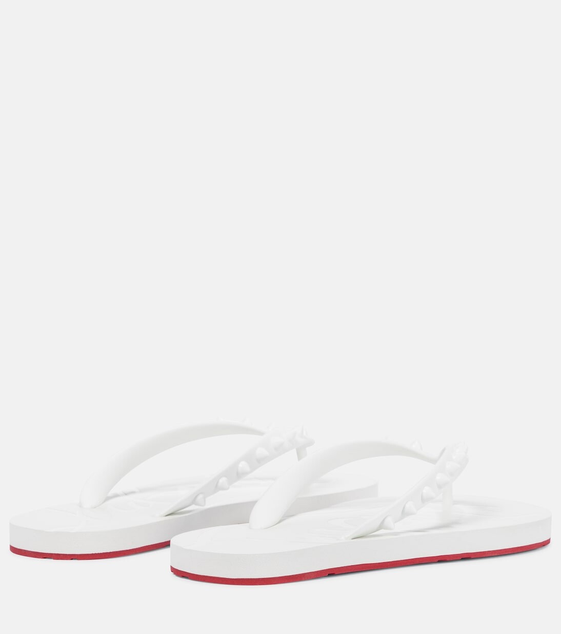 Босоножки loubi flip с ремешками Christian Louboutin, белый — фото 3