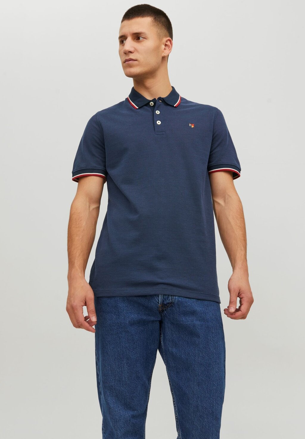 

Рубашка-поло JPRBLUWIN Jack & Jones, цвет navy blazer denim blue