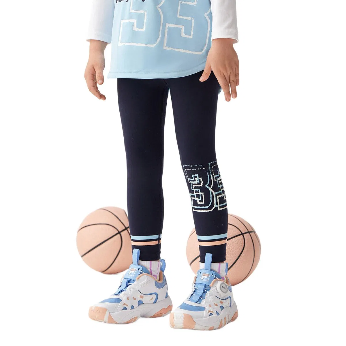 Леггинсы для девочек FILA KIDS Royal Blue — фото 4
