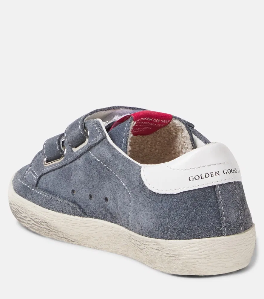 Замшевые кроссовки в стиле олдскул Golden Goose Kids, синий — фото 2