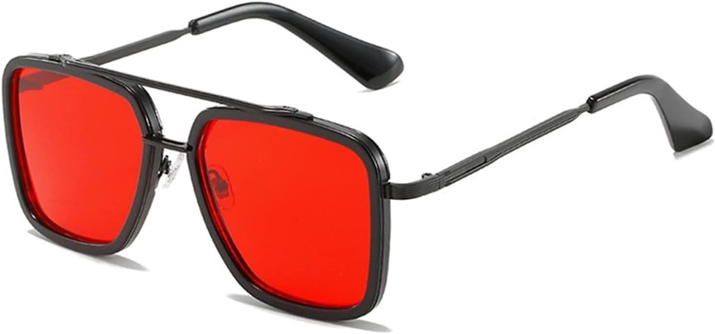 

Солнцезащитные очки GAOXIN в квадратной крупной металлической оправе для мужчин и женщин, обеспечивающие защиту от солнца на пляже и в отпуске (Цвет: A, Размер: Средний), A