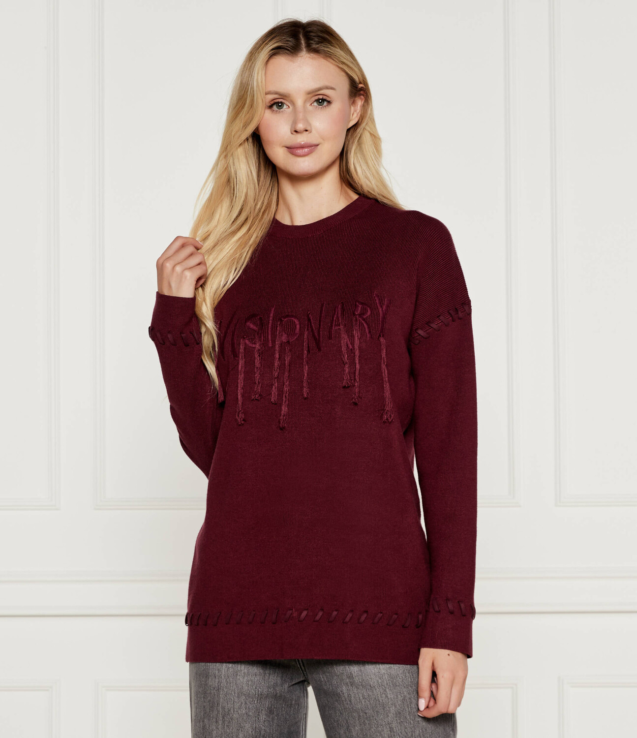 

Свитер Patrizia Pepe Regular Fit, бордо