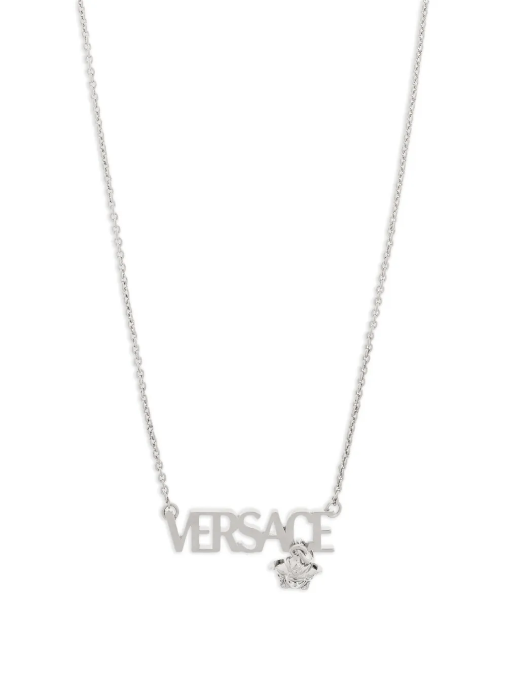 

Колье с логотипом VERSACE, серебяный