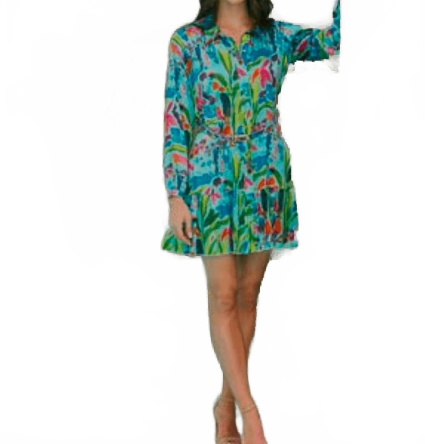 

Платье Mia Mini в бирюзовом цвете Casa de Coco