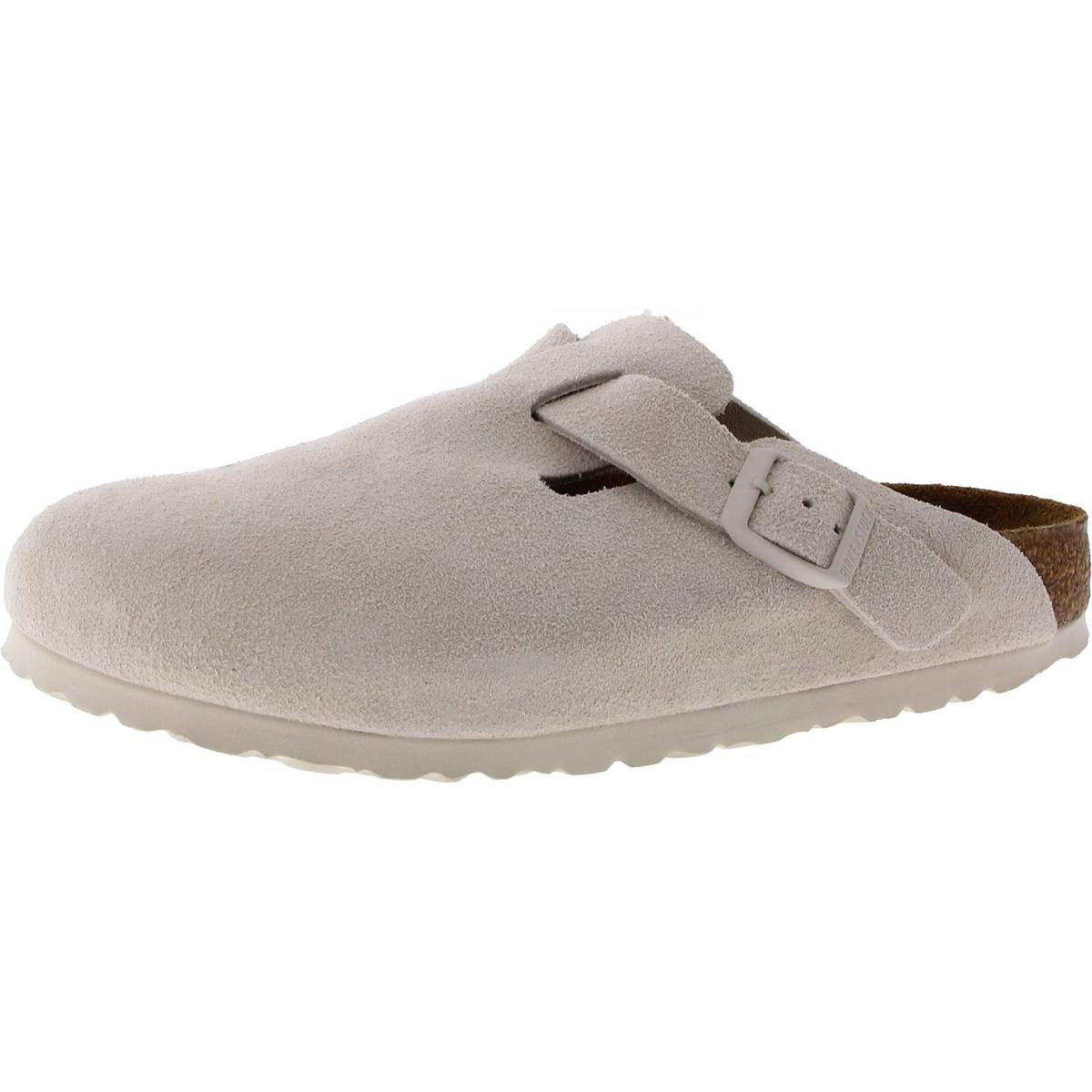 

Бостон BS Мужские нубуковые сабо Slip On Birkenstock, цвет antique white