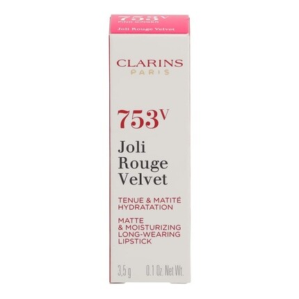 Губная помада Joli Rouge Velvet 753V Розовый имбирь, Clarins — фото 3