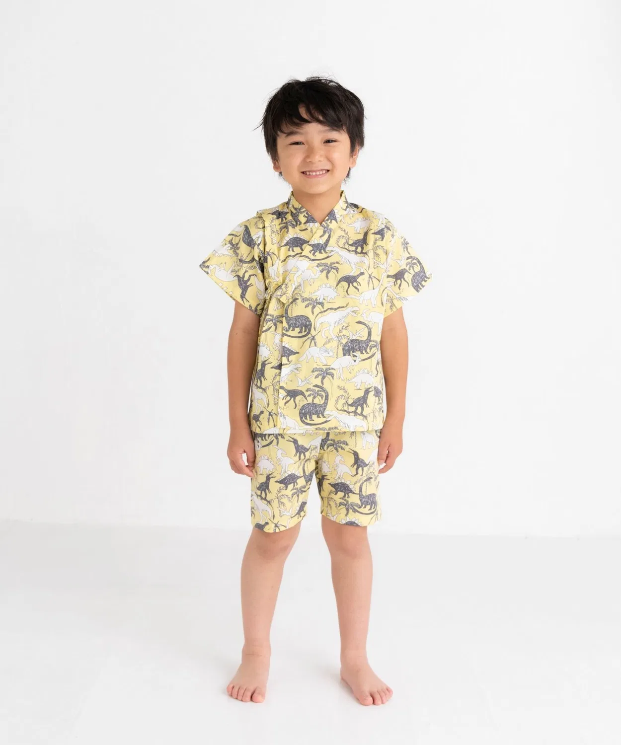 Детское кимоно Jinbei 5 Stample хлопок 100% желтый