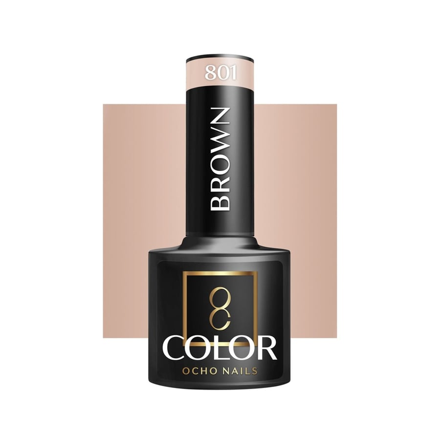 

OCHO NAILS Гибридный лак для ногтей коричневый 801 -5 г Active Shop
