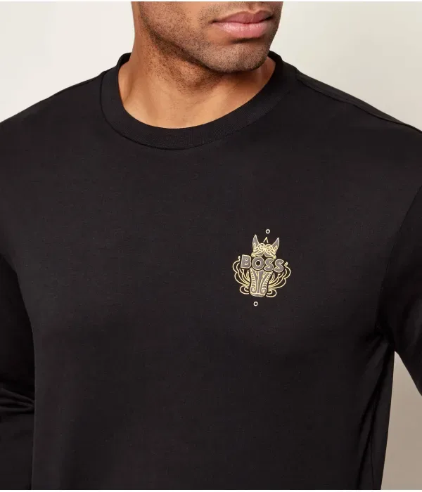 Футболка с длинным рукавом TAN_CNY regular fit Boss, черный — фото 4