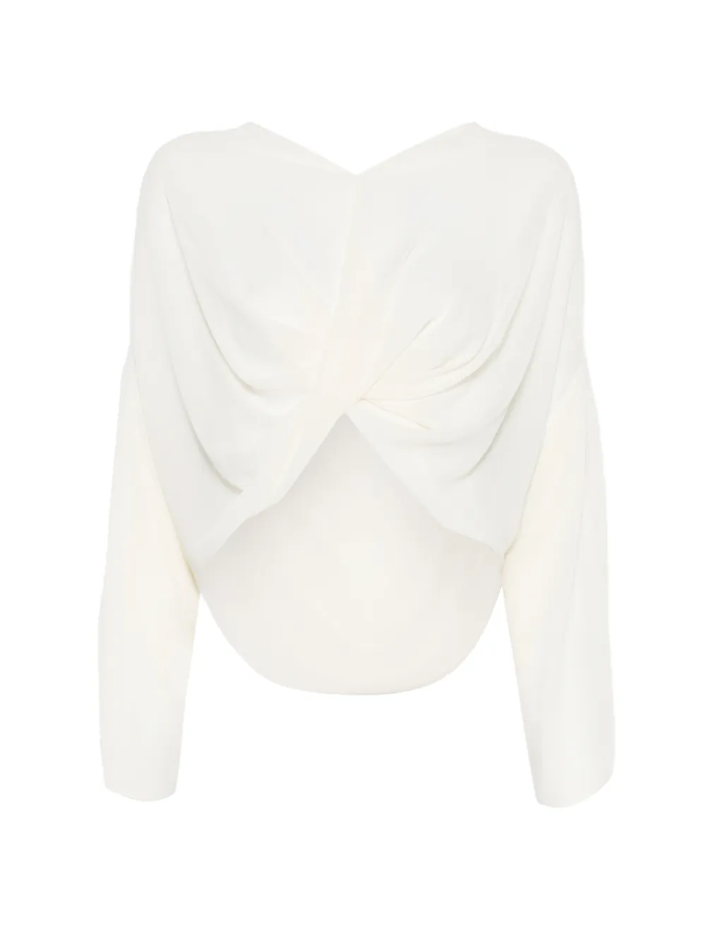 

Топ с длинными рукавами и драпировкой Mm6 Maison Margiela, бежевый