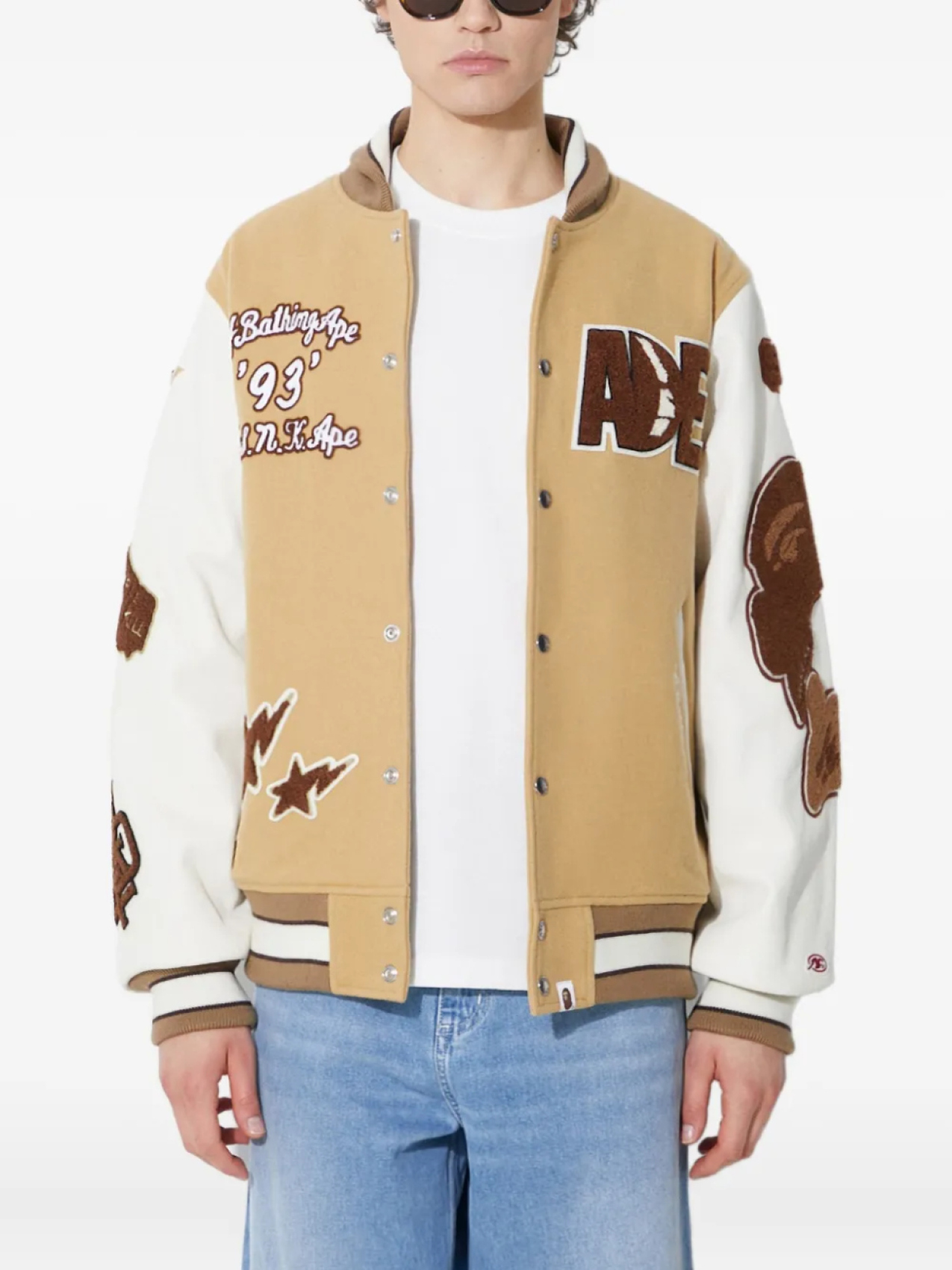 

Университетская куртка с аппликацией BATHING APE A Bathing Ape, нейтральный
