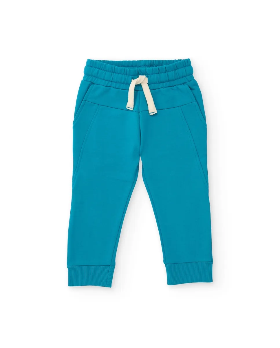 

Флисовые брюки для мальчика синего цвета с эластичным поясом Tuc tuc