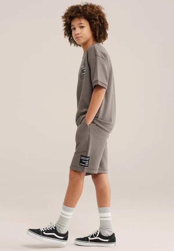 Футболка с принтом "соленая собака" We Fashion, Dark Grey — фото 3