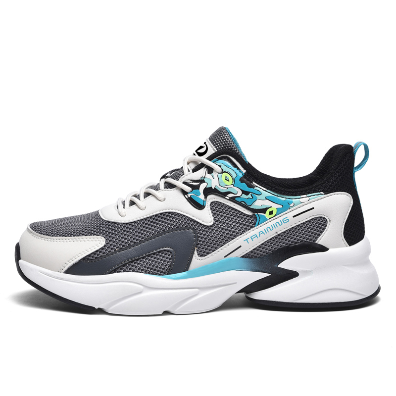 

PALATIAL Серые мужские кроссовки с амортизацией, противоскользящей подошвой, устойчивые к истиранию, низкие, массивные, сетчатые, цвет Gray (Mesh)