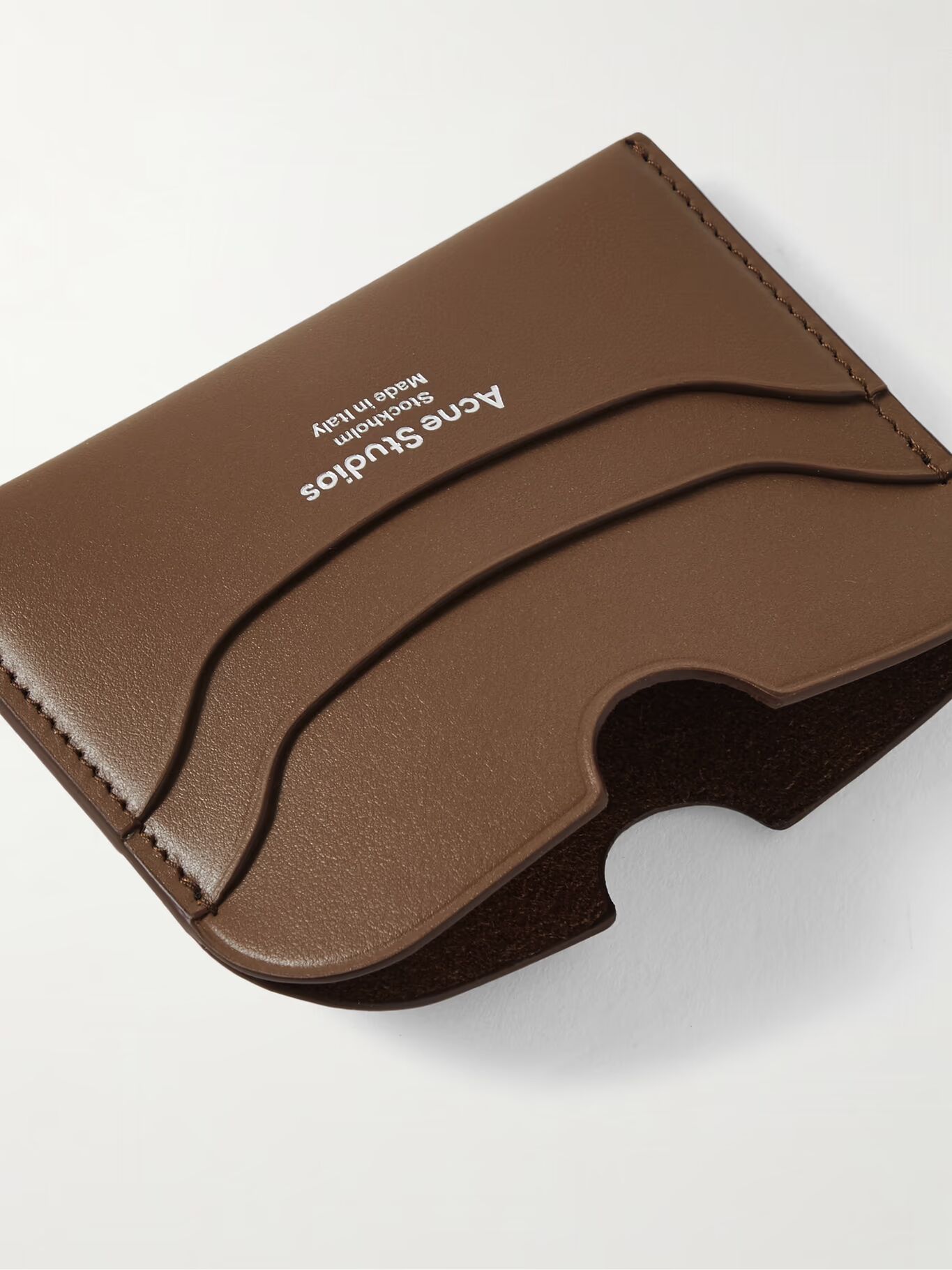 

Кожаный держатель карт с логотипом Elmas ACNE STUDIOS, коричневый