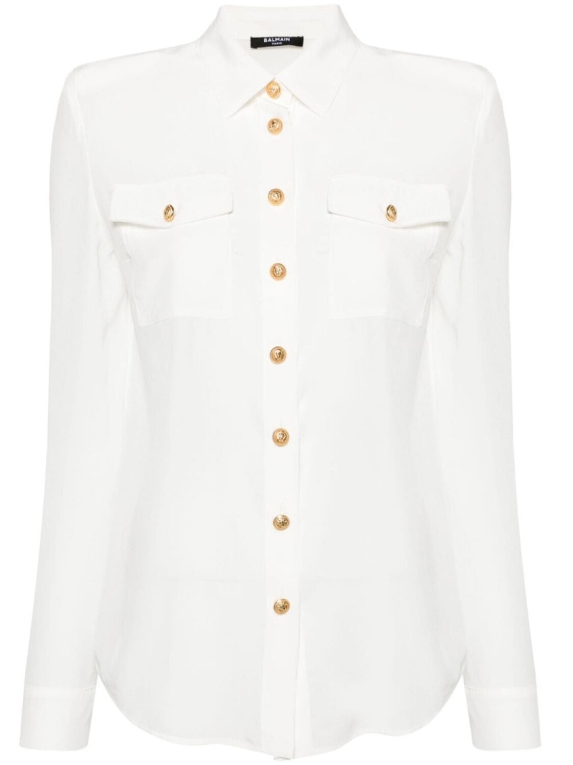 

Balmain шелковая рубашка, белый