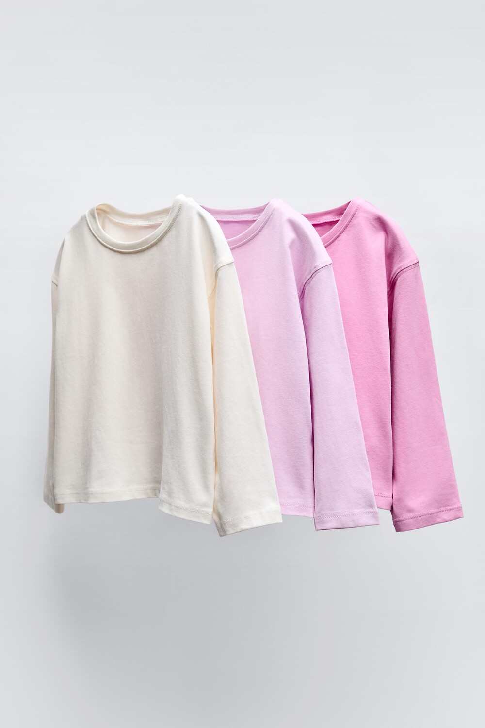 

Упаковка из 3 однотонных футболок ZARA, розовый